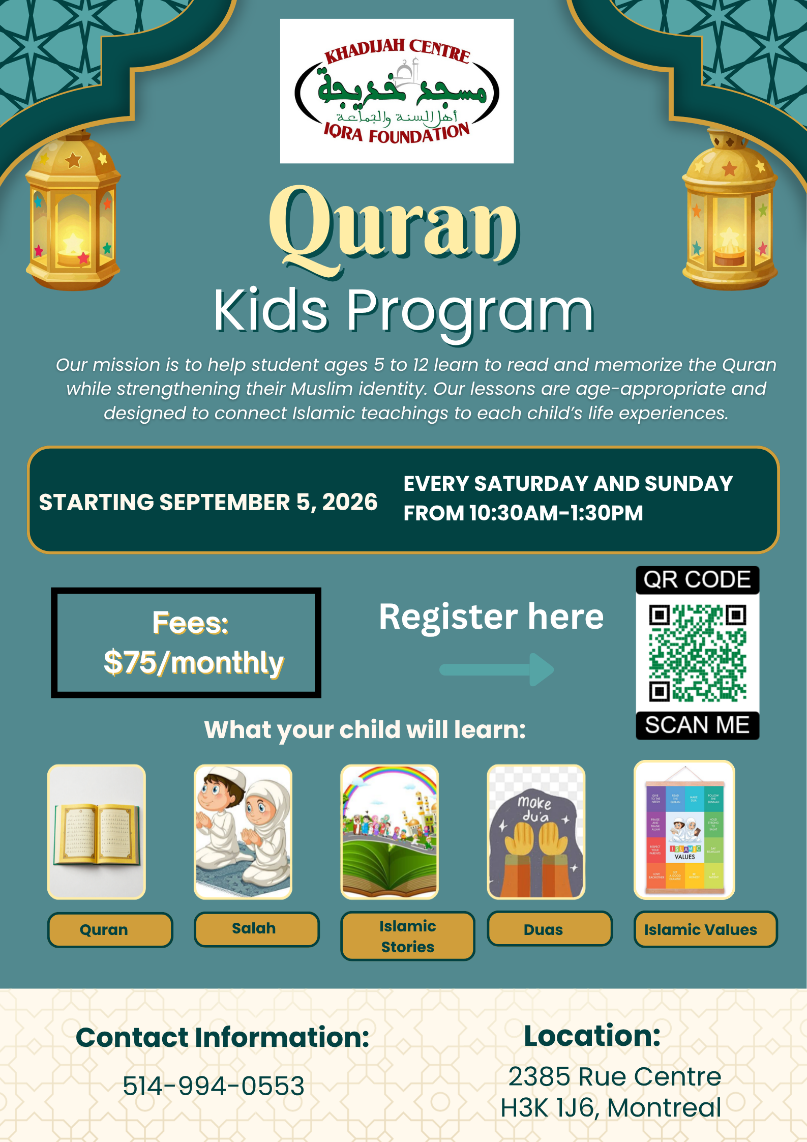 Weekend Quran Kids Poster